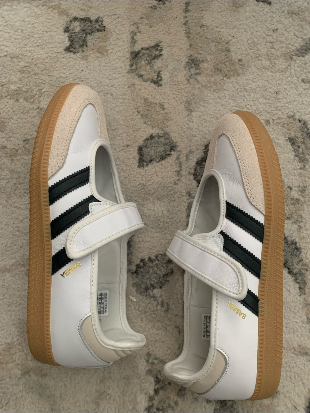 Adidas Samba Mary Jane Sneakers in White, Black, Gum - Picture 5 of 10